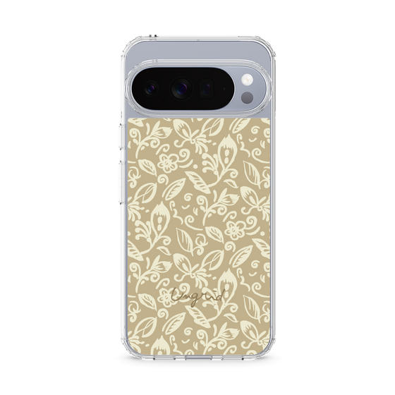 Slim Protection Case［ Ungrid - FlowerPrint - Beige ］