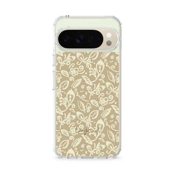Slim Protection Case［ Ungrid - FlowerPrint - Beige ］