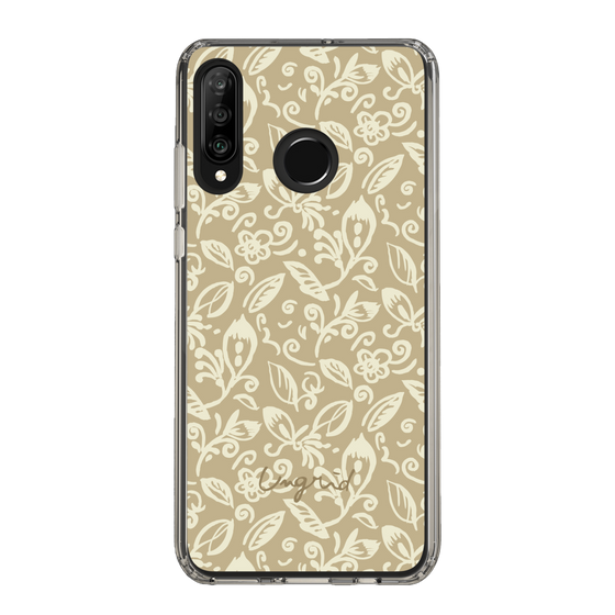 Slim Protection Case［ Ungrid - FlowerPrint - Beige ］