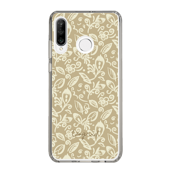 Slim Protection Case［ Ungrid - FlowerPrint - Beige ］