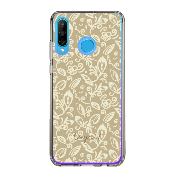 Slim Protection Case［ Ungrid - FlowerPrint - Beige ］