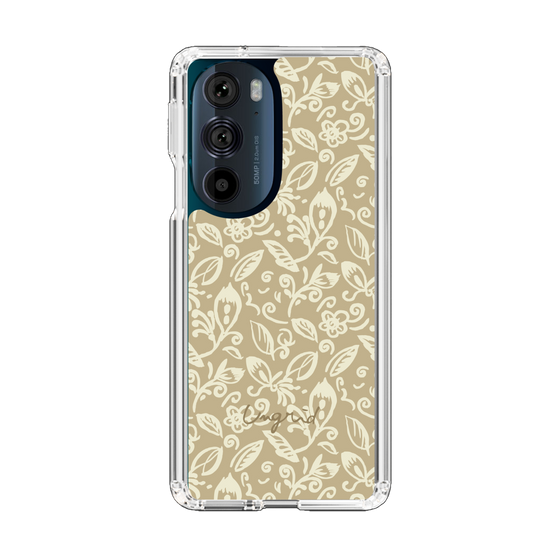 Slim Protection Case［ Ungrid - FlowerPrint - Beige ］