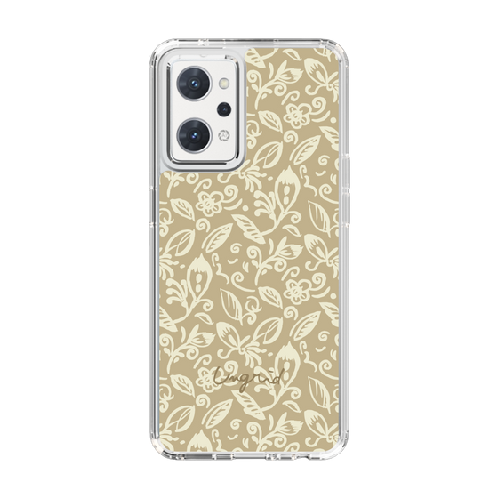 Slim Protection Case［ Ungrid - FlowerPrint - Beige ］