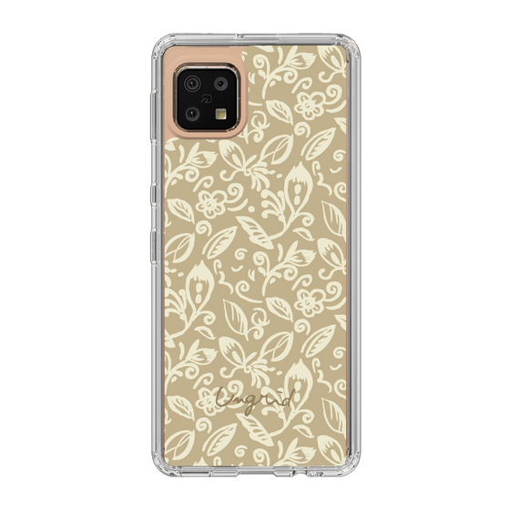 Slim Protection Case［ Ungrid - FlowerPrint - Beige ］