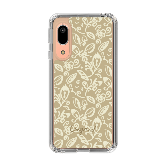 Slim Protection Case［ Ungrid - FlowerPrint - Beige ］
