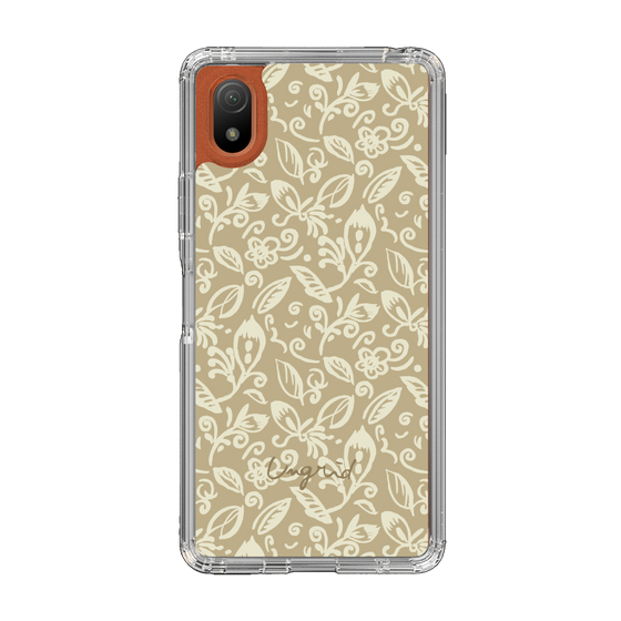 Slim Protection Case［ Ungrid - FlowerPrint - Beige ］