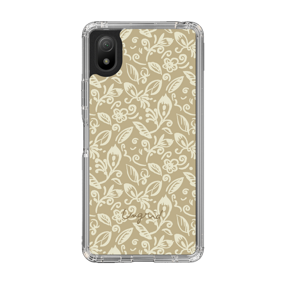 Slim Protection Case［ Ungrid - FlowerPrint - Beige ］