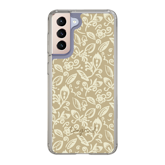 Slim Protection Case［ Ungrid - FlowerPrint - Beige ］