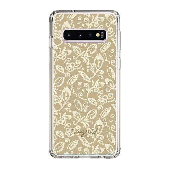 Slim Protection Case［ Ungrid - FlowerPrint - Beige ］
