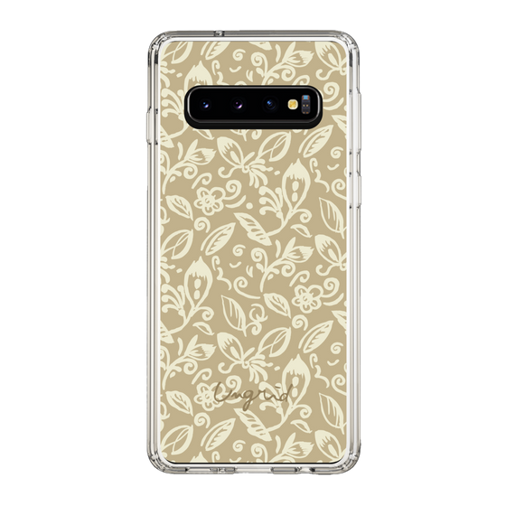 Slim Protection Case［ Ungrid - FlowerPrint - Beige ］