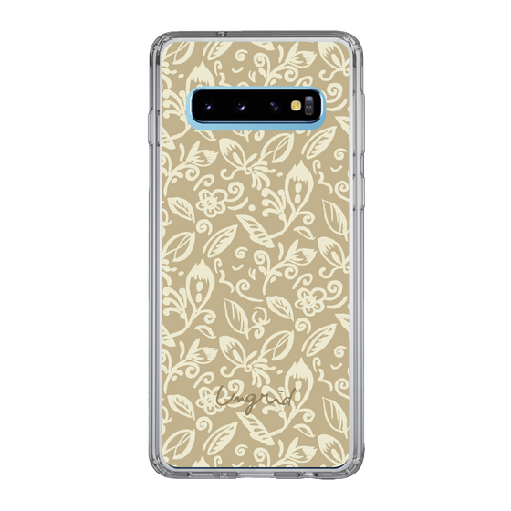 Slim Protection Case［ Ungrid - FlowerPrint - Beige ］