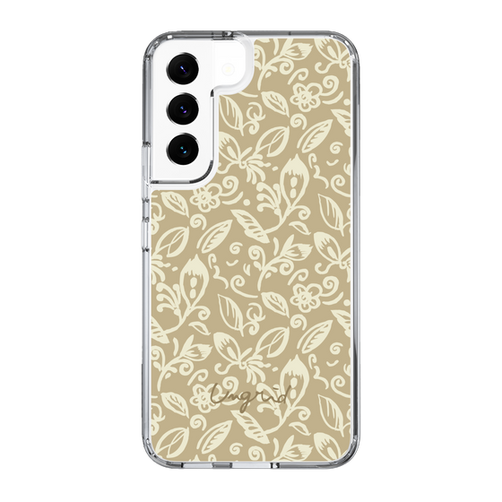 Slim Protection Case［ Ungrid - FlowerPrint - Beige ］