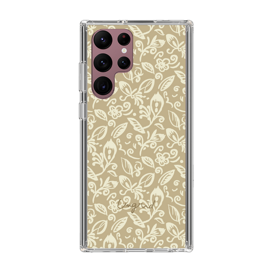 Slim Protection Case［ Ungrid - FlowerPrint - Beige ］