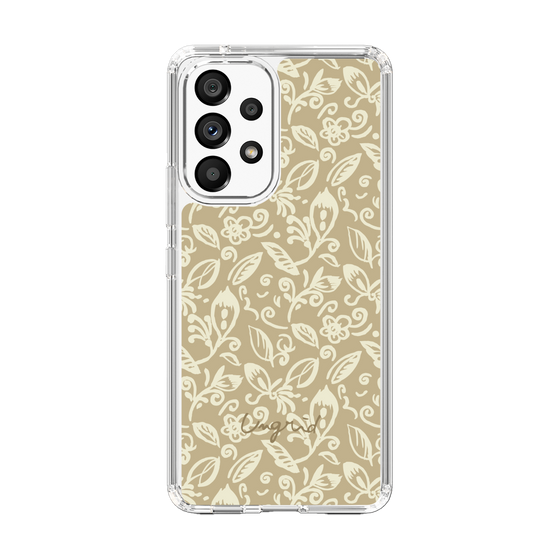 Slim Protection Case［ Ungrid - FlowerPrint - Beige ］