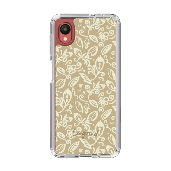 Slim Protection Case［ Ungrid - FlowerPrint - Beige ］