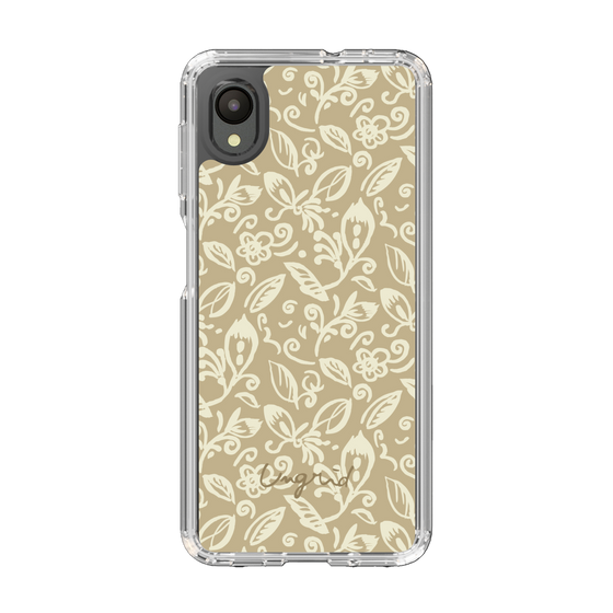 Slim Protection Case［ Ungrid - FlowerPrint - Beige ］