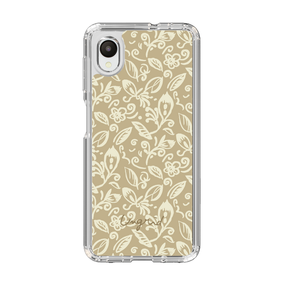 Slim Protection Case［ Ungrid - FlowerPrint - Beige ］