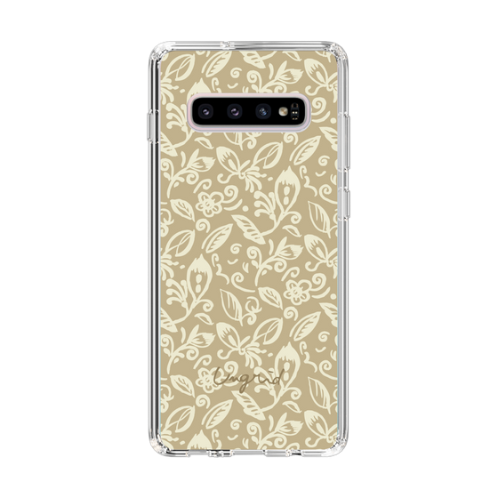 Slim Protection Case［ Ungrid - FlowerPrint - Beige ］
