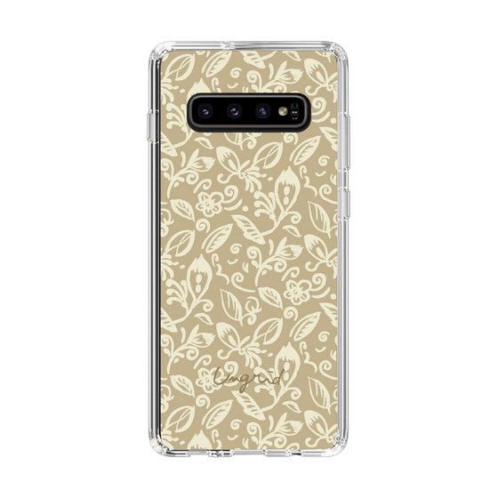 Slim Protection Case［ Ungrid - FlowerPrint - Beige ］