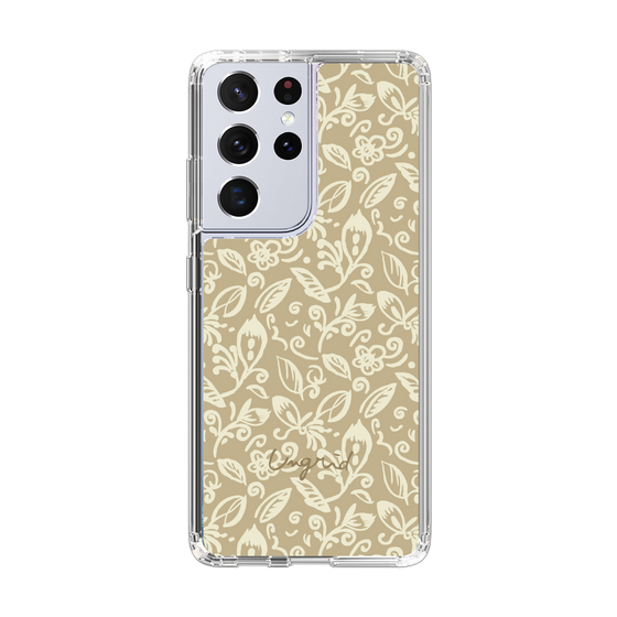 Slim Protection Case［ Ungrid - FlowerPrint - Beige ］