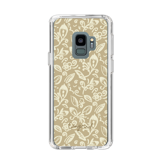 Slim Protection Case［ Ungrid - FlowerPrint - Beige ］