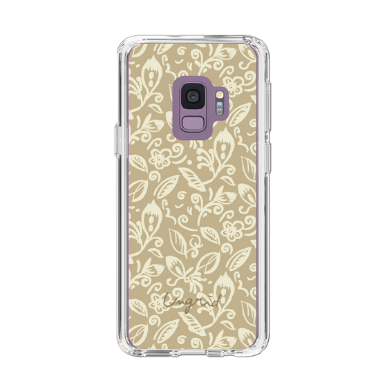Slim Protection Case［ Ungrid - FlowerPrint - Beige ］