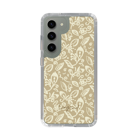 Slim Protection Case［ Ungrid - FlowerPrint - Beige ］
