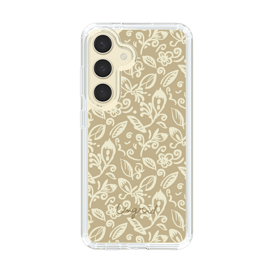 Slim Protection Case［ Ungrid - FlowerPrint - Beige ］
