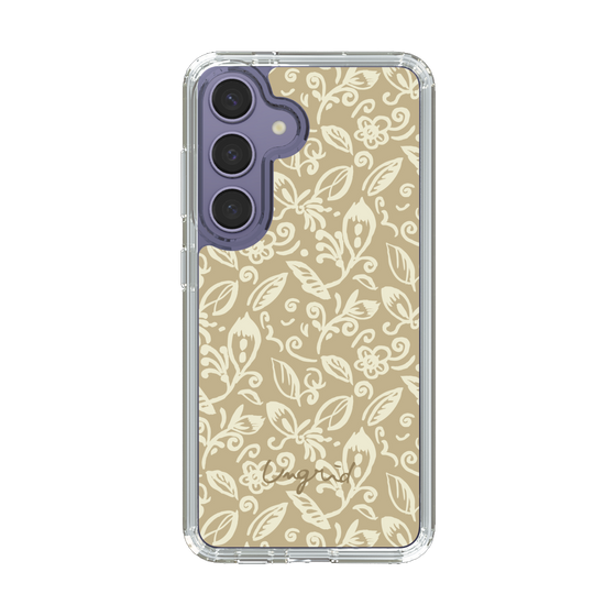 Slim Protection Case［ Ungrid - FlowerPrint - Beige ］