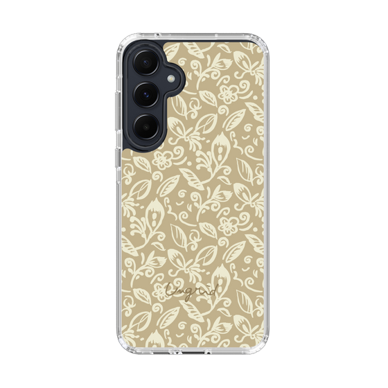 Slim Protection Case［ Ungrid - FlowerPrint - Beige ］