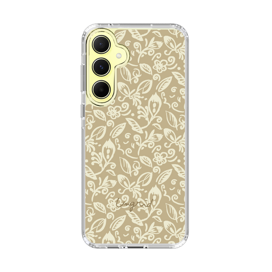 Slim Protection Case［ Ungrid - FlowerPrint - Beige ］