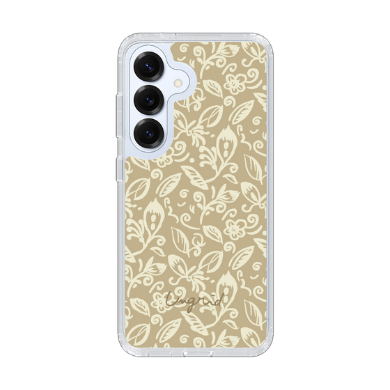 Slim Protection Case［ Ungrid - FlowerPrint - Beige ］