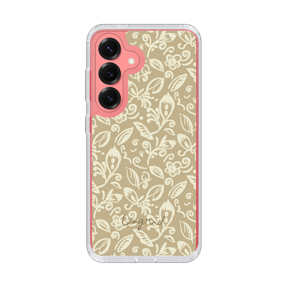 Slim Protection Case［ Ungrid - FlowerPrint - Beige ］