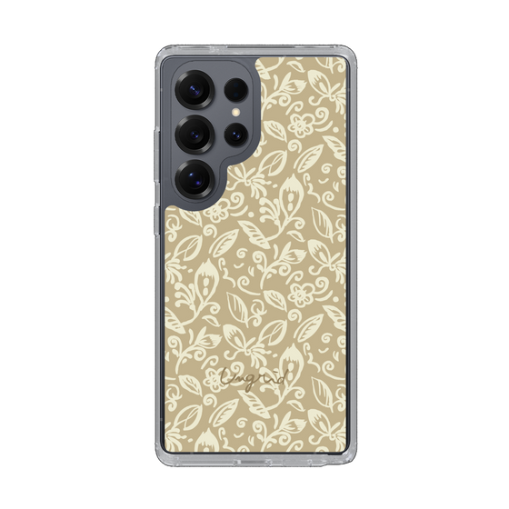 Slim Protection Case［ Ungrid - FlowerPrint - Beige ］