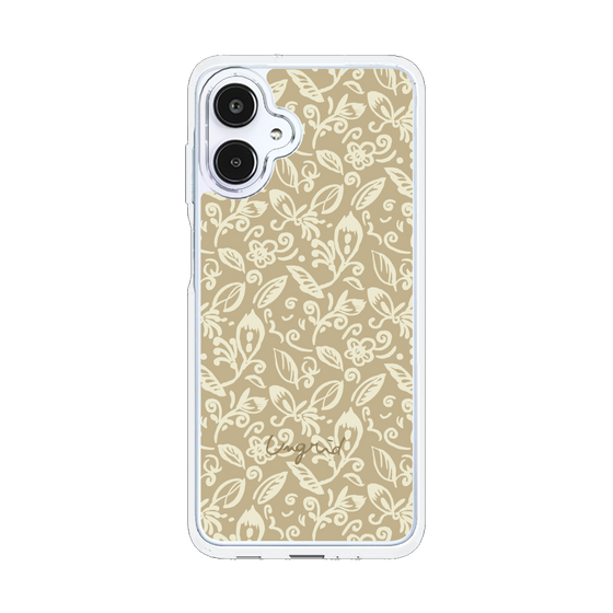 Slim Protection Case［ Ungrid - FlowerPrint - Beige ］