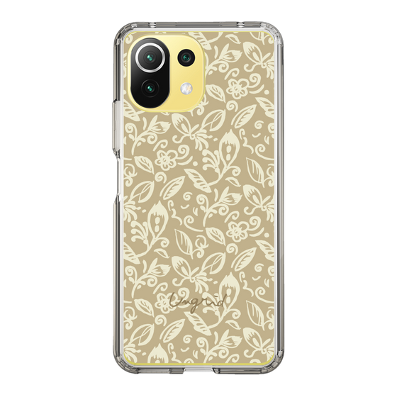 Slim Protection Case［ Ungrid - FlowerPrint - Beige ］