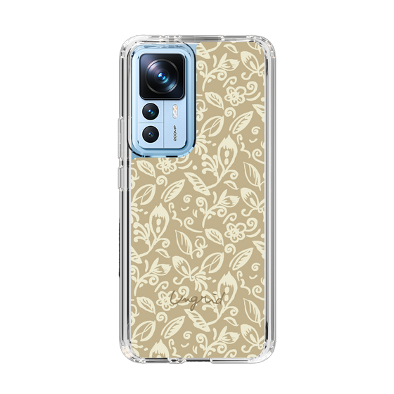 Slim Protection Case［ Ungrid - FlowerPrint - Beige ］