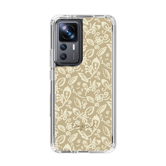 Slim Protection Case［ Ungrid - FlowerPrint - Beige ］
