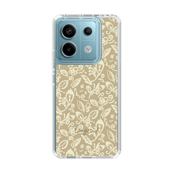 Slim Protection Case［ Ungrid - FlowerPrint - Beige ］