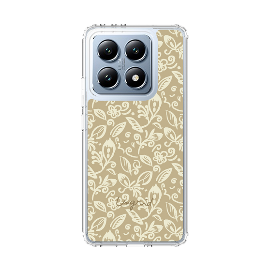 Slim Protection Case［ Ungrid - FlowerPrint - Beige ］