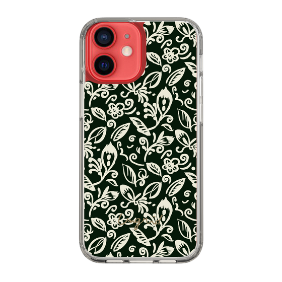Slim Protection Case［ Ungrid - FlowerPrint - Black ］