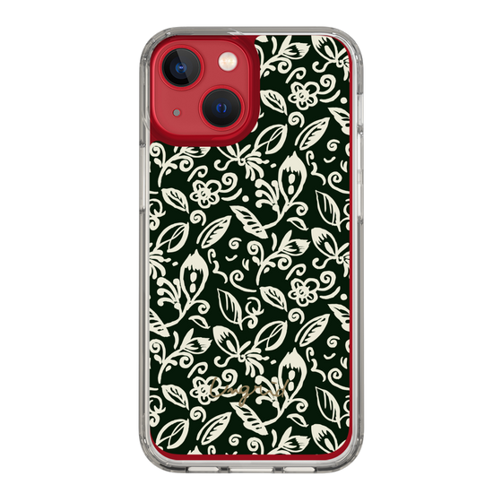 Slim Protection Case［ Ungrid - FlowerPrint - Black ］
