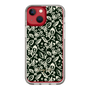 Slim Protection Case［ Ungrid - FlowerPrint - Black ］