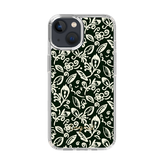 Slim Protection Case［ Ungrid - FlowerPrint - Black ］