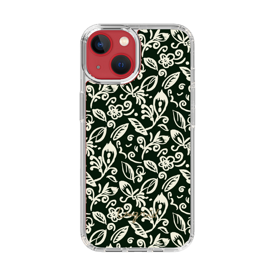 Slim Protection Case［ Ungrid - FlowerPrint - Black ］
