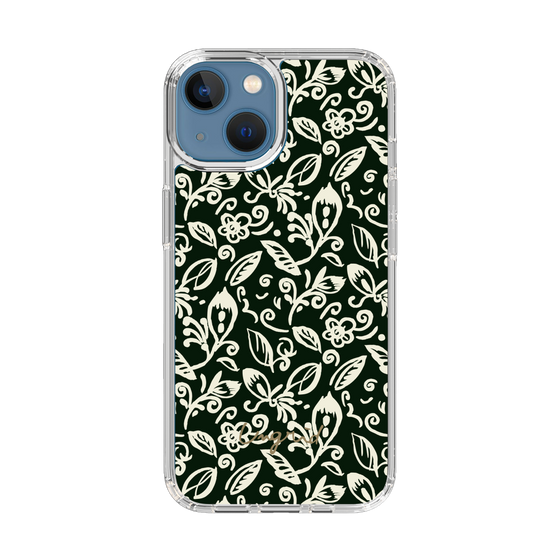 Slim Protection Case［ Ungrid - FlowerPrint - Black ］