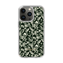Slim Protection Case［ Ungrid - FlowerPrint - Black ］