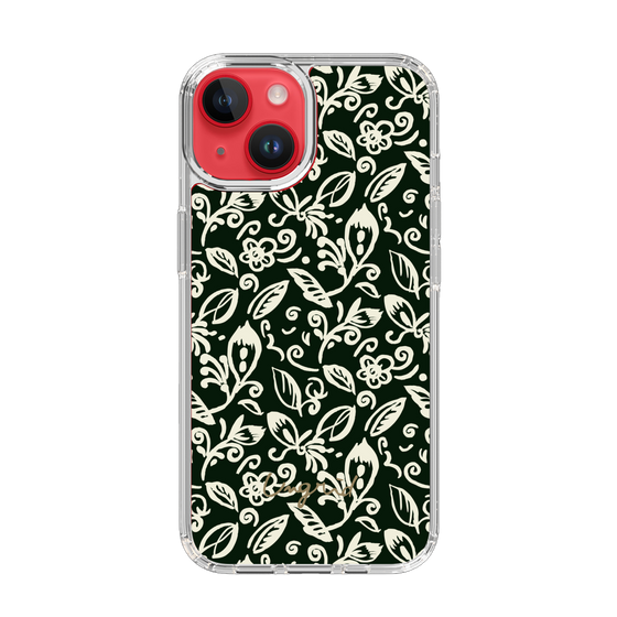 Slim Protection Case［ Ungrid - FlowerPrint - Black ］
