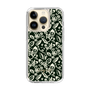 Slim Protection Case［ Ungrid - FlowerPrint - Black ］
