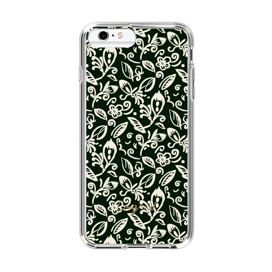 Slim Protection Case［ Ungrid - FlowerPrint - Black ］